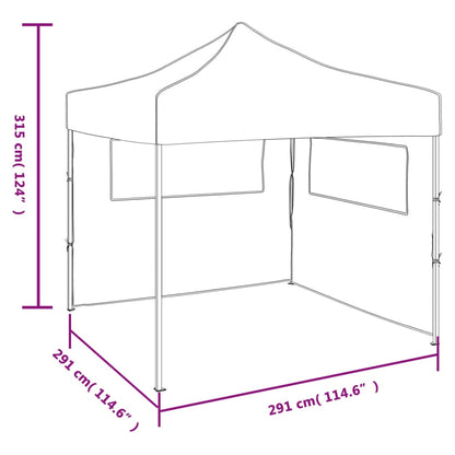 Foldable Tent with 2 Walls 3x3 m Blue