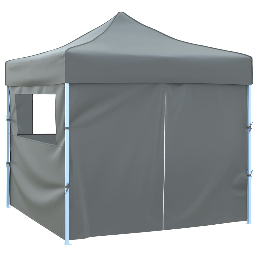 44964 vidaXL Foldable Party Tent Pop-Up with 4 Sidewalls 3x3 m Anthracite