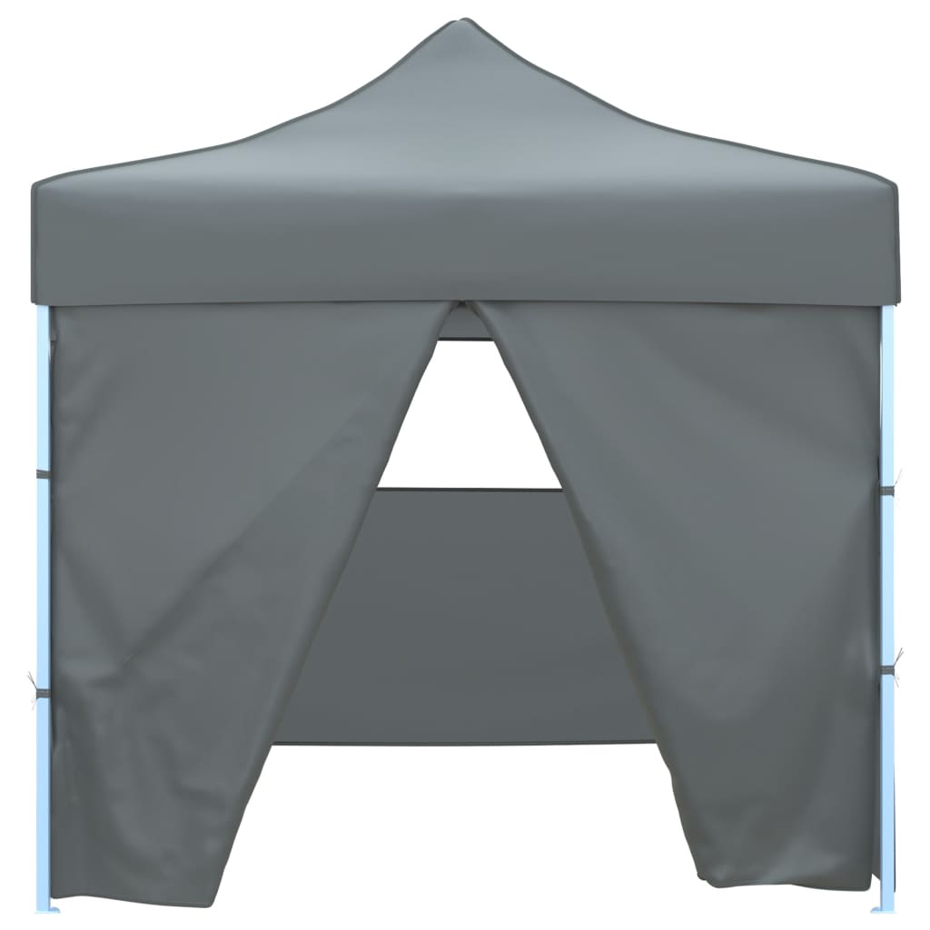 44964 vidaXL Foldable Party Tent Pop-Up with 4 Sidewalls 3x3 m Anthracite