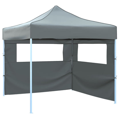 Foldable Party Tent Pop-Up with 2 Sidewalls 3x3 m Anthracite