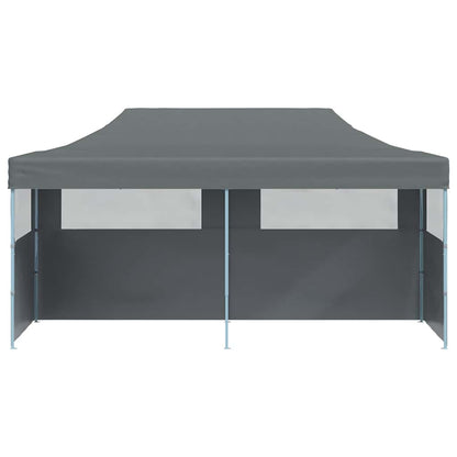 Folding Pop-up Partytent with Sidewalls 3x6 m Anthracite