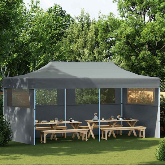 Folding Pop-up Partytent with Sidewalls 3x6 m Anthracite