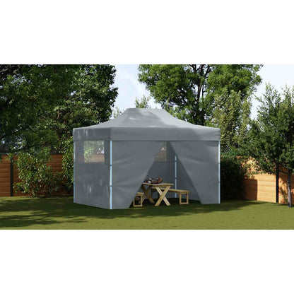 Foldable Tent Pop-Up with 4 Side Walls 3x4.5 m Anthracite