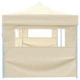 Folding Pop-up Party Tent with 5 Sidewalls 3x9 m Cream