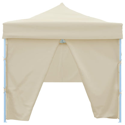 Folding Pop-up Party Tent with 8 Sidewalls 870x291x315 cm Cream
