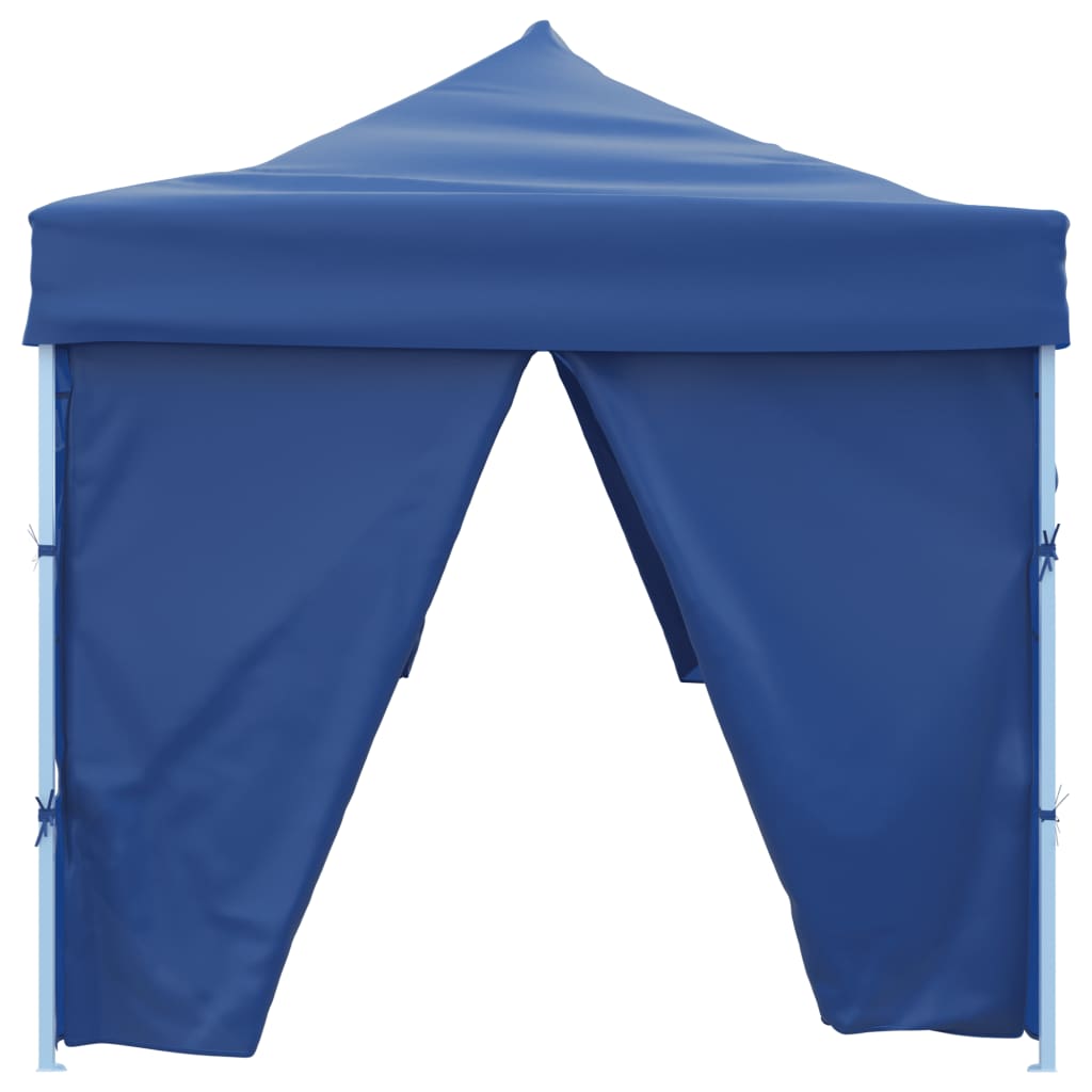 Folding Pop-up Party Tent with 8 Sidewalls 870x291x315 cm Blue