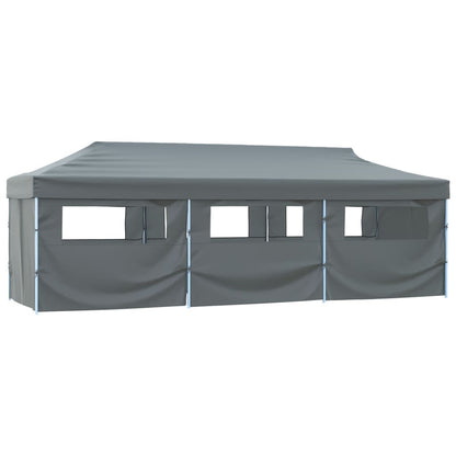 Folding Pop-up Party Tent with 8 Sidewalls 870x291x315 cm Anthracite