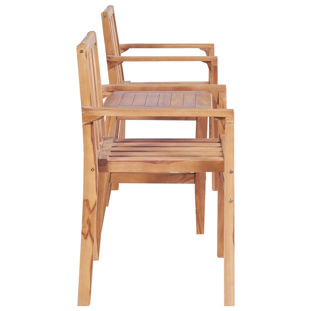 3 Piece Bistro Set Solid Teak