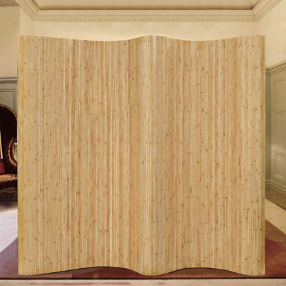 Room Divider Bamboo Width 250 cm Height 165 cm Natural