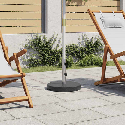 Parasol Base | Black | Granite and Stainless Steel | 20 kg