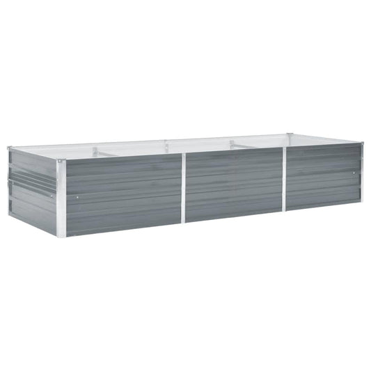 Raised Bed | Grey | Galvanized steel | 240x80x45cm | Durable