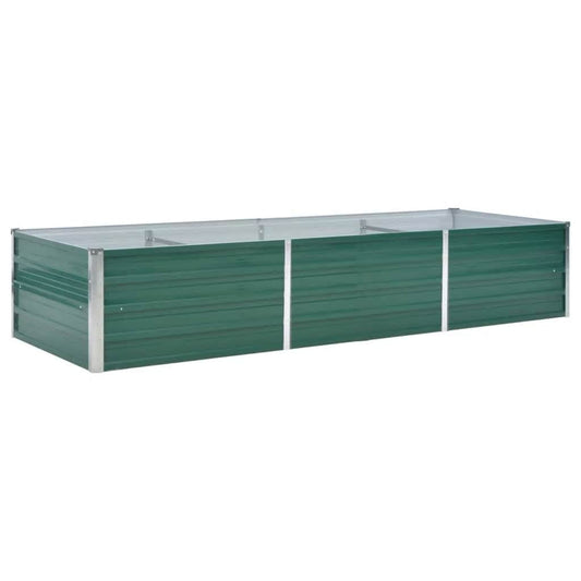 Raised Bed | Green | Galvanised Steel | 240x80x45 cm | Planters