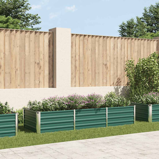 Raised Bed | Green | Galvanised Steel | 240x80x45 cm | Planters