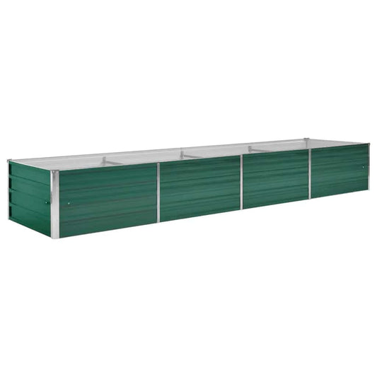 Raised Bed | Green | Galvanised Steel | 320x80x45 cm