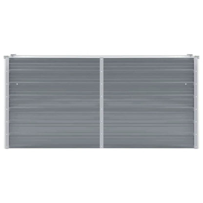 Garden Raised Bed Galvanised Steel 160x40x77 cm Grey