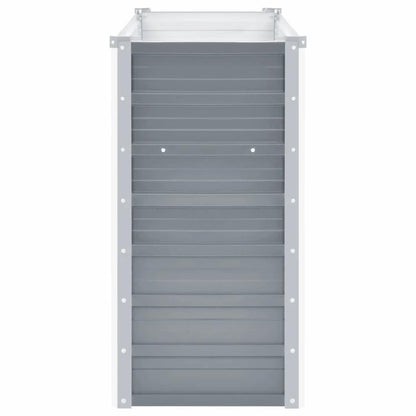 Garden Raised Bed Galvanised Steel 160x40x77 cm Grey