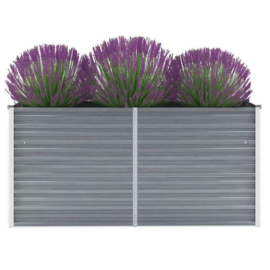 Raised Bed | Grey | Galvanised Steel | 160x40x77 cm | Raised Bed