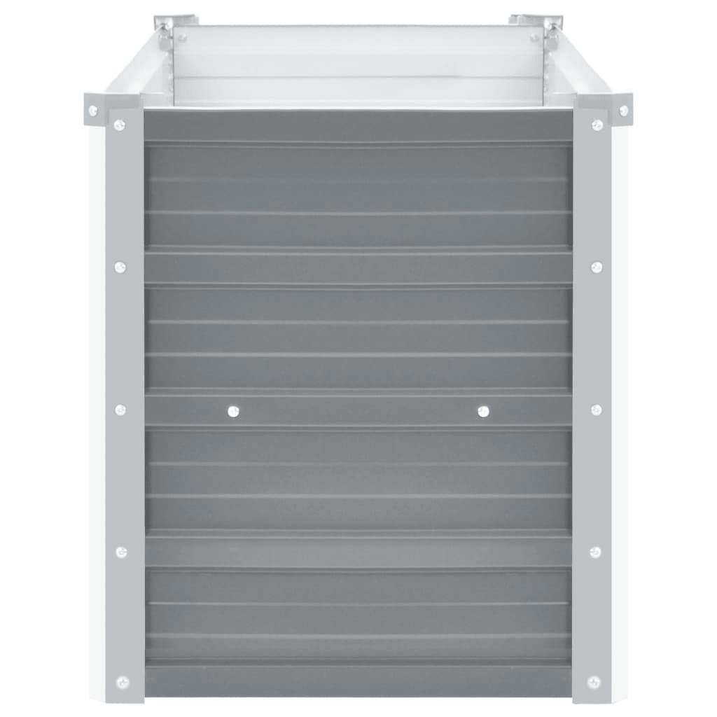 Garden Raised Bed Galvanised Steel 160x40x45 cm Grey