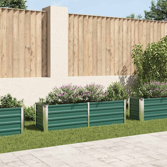 Raised Bed | Green | Galvanised steel | 160x40x45 cm | Durable