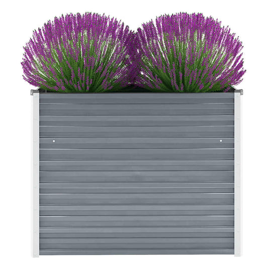 Raised Bed | Grey | Galvanised Steel | 100x40x77 cm | Durable