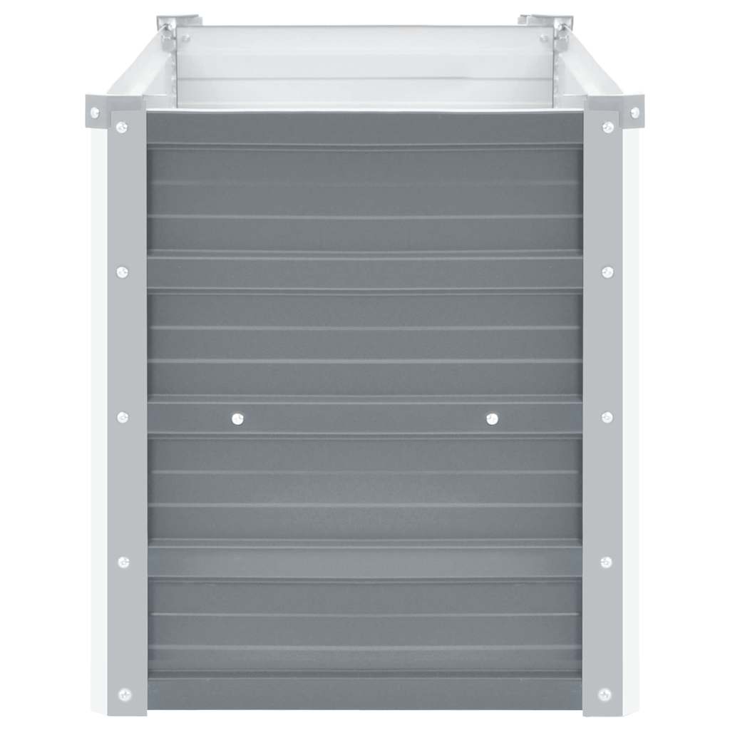 Garden Raised Bed Galvanised Steel 100x40x45 cm Grey