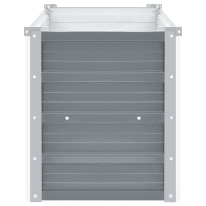 Garden Raised Bed Galvanised Steel 100x40x45 cm Grey