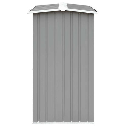Garden Log Storage Shed Galvanised Steel 172x91x154 cm Grey