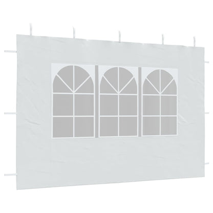 45113 vidaXL Party Tent Sidewall 2 pcs with Window PE White
