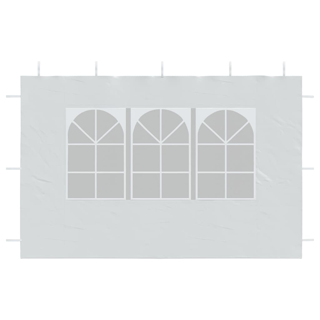 45113 vidaXL Party Tent Sidewall 2 pcs with Window PE White