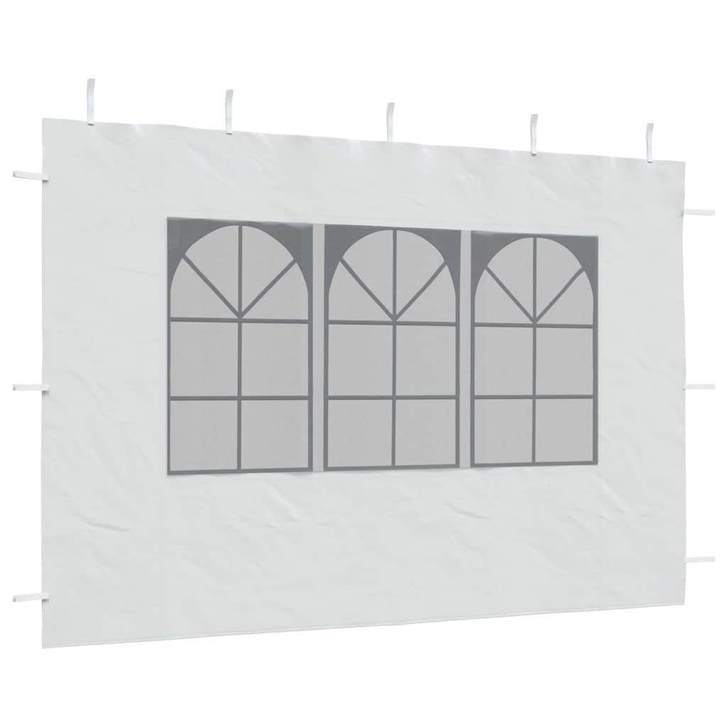 45113 vidaXL Party Tent Sidewall 2 pcs with Window PE White