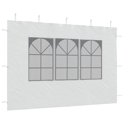 45113 vidaXL Party Tent Sidewall 2 pcs with Window PE White