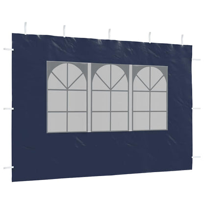 45115 vidaXL Party Tent Sidewall 2 pcs with Window PE Blue