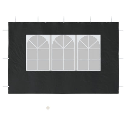 45117 vidaXL Party Tent Sidewall 2 pcs with Window PE Anthracite