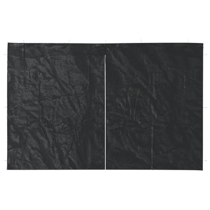 Party Tent Sidewall 2 pcs with Zipper PE Anthracite