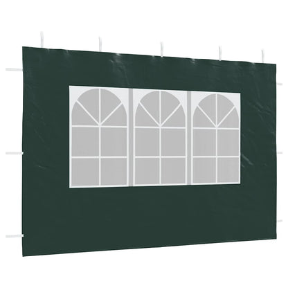 45119 vidaXL Party Tent Sidewall 2 pcs with Window PE Green
