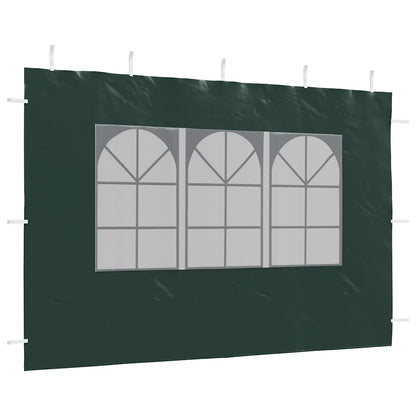 45119 vidaXL Party Tent Sidewall 2 pcs with Window PE Green
