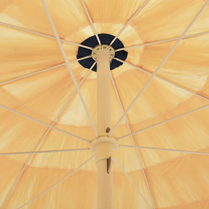 Beach Parasol | Natural | Polypropylene, Polyester, Powder-Coated Steel