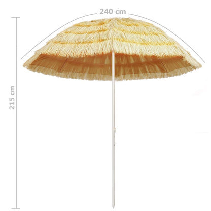 Beach Parasol | Natural | Polypropylene, Polyester, Powder-Coated Steel