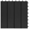 11 pcs Decking Tiles WPC 30x30 cm 1 sqm Black