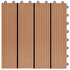 11 pcs Decking Tiles WPC 30x30 cm 1 sqm Teak Colour
