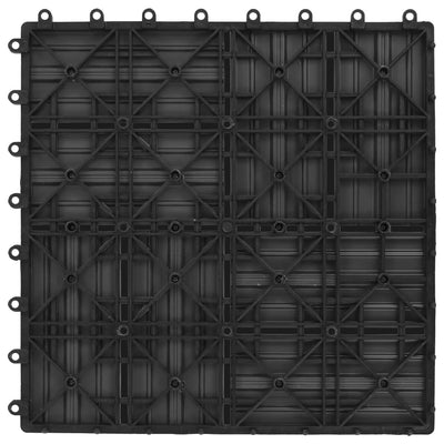 11 pcs Decking Tiles WPC 30x30 cm 1 sqm Grey