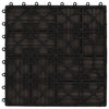 11 pcs Decking Tiles WPC 11.8"x11.8" 1 sqm Dark Brown