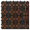 11 pcs Decking Tiles Deep Embossed WPC 30x30 cm 1 sqm Light Brown