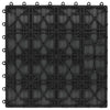 11 pcs Decking Tiles Deep Embossed WPC 30x30 cm 1 sqm Black