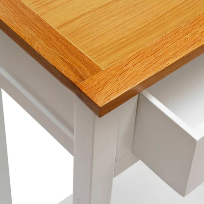 End Table 50x32x75 cm Solid Oak Wood