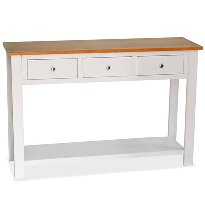 Console Table 46.5"x13.8"x30.3" Solid Oak Wood