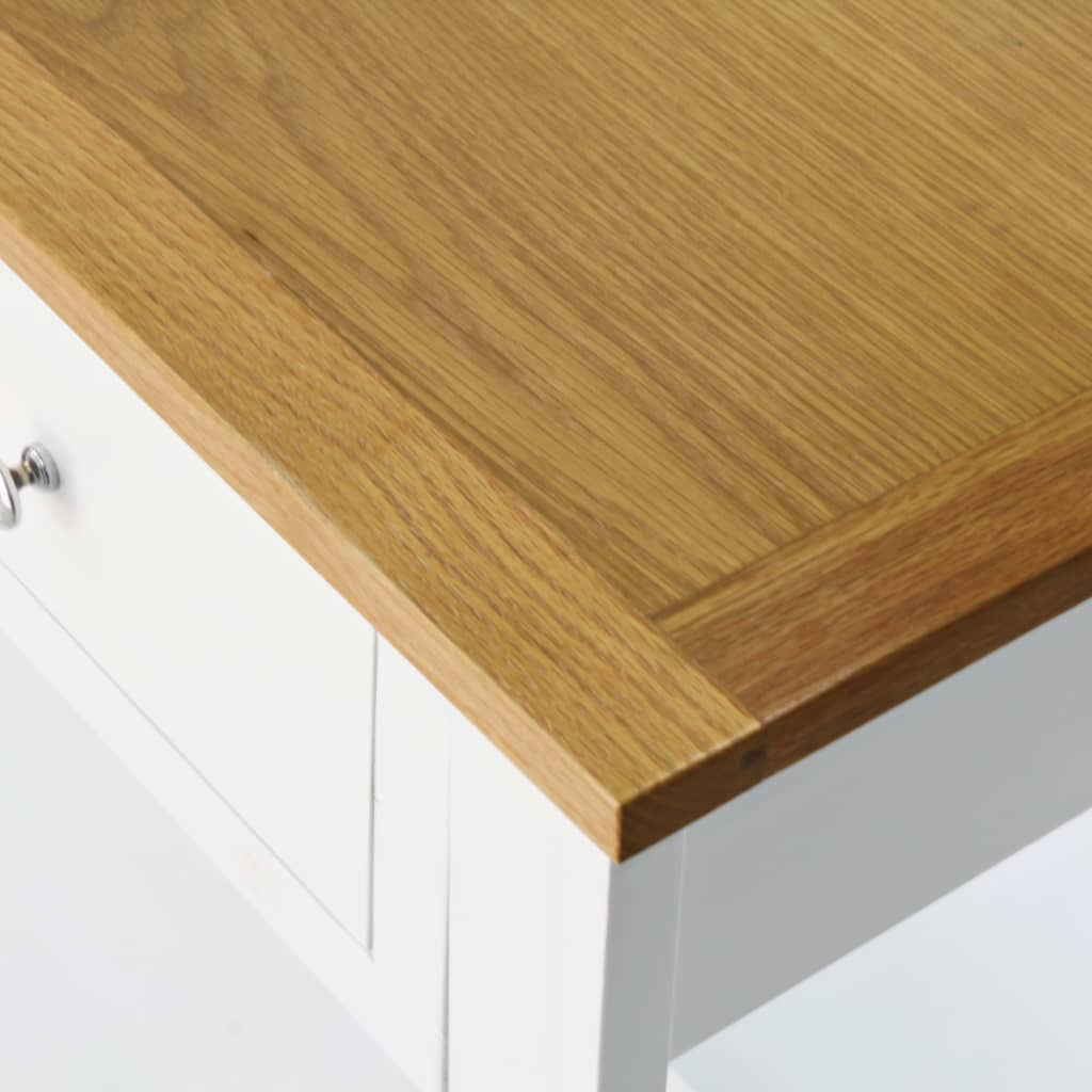 Console Table 46.5"x13.8"x30.3" Solid Oak Wood