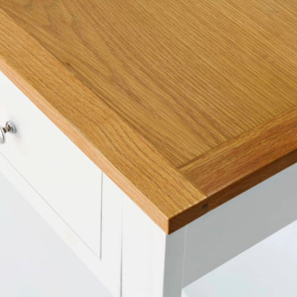Console Table 46.5"x13.8"x30.3" Solid Oak Wood