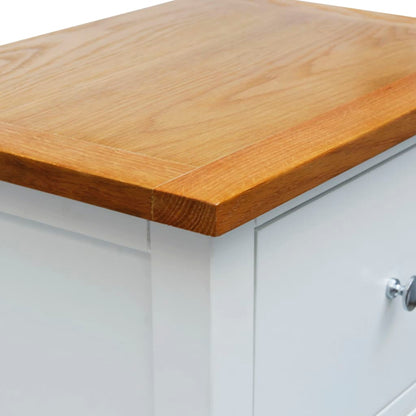 247121 vidaXL Nightstand 36x30x47 cm Solid Oak Wood
