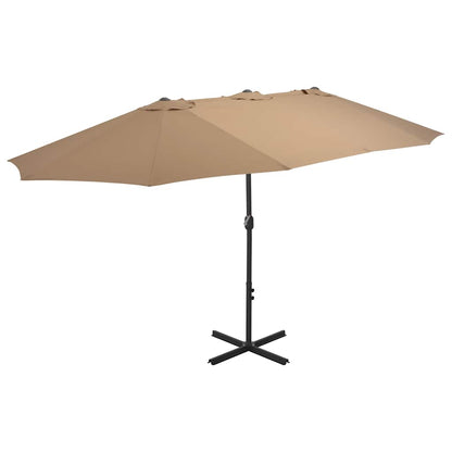 Parasol | Taupe | Polyester | Extra Large |  Height-Adjustable